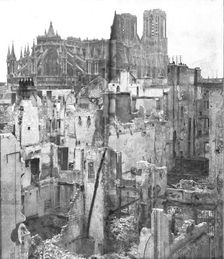 La cathedrale, vue en novembre 1915, de la terrasse de la maison de Colbert, rue Ceres 1915 (1924) Creator: Unknown