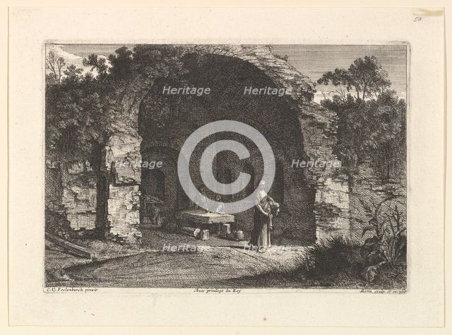 La Caffarella (ou Grotte d'Egerie). Creator: Jean Morin.