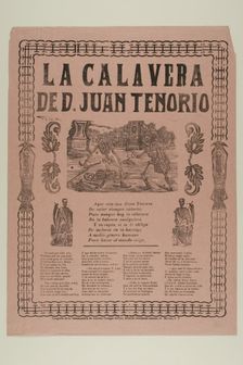La Calavera de D. Juan Tenorio (The Calavera of D. Juan Tenorio), n.d. Creator: Manuel Manilla
