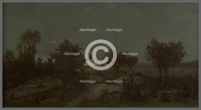 La campagne au lever du jour, 1859. Creator: Theodore Rousseau.