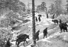 La campagne d'hiver en Orient; Sur le Paljokrimero, entre Burbusko et Zupan 1917. Creator: Unknown
