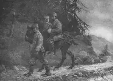 La Campagne Macedonienne; Sur le front de la 11e armee Serbe; un poste d'observation..., 1916. Creator: Vladimir Betzitch