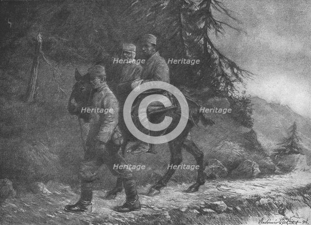 'La Campagne Macedonienne; Sur le front de la 11e armee Serbe; un poste d'observation..., 1916. Creator: Vladimir Betzitch.
