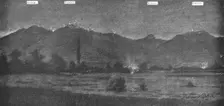 La Campagne Macedonienne; Soir de bataille sur les sommets et les cols monts Nidze (Moglena) 1916 Creator: Vladimir Betzitch