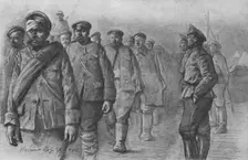 La Campagne Macedonienne; Une recontre pres de Salonique; des prisonniers bulgares..., 1916. Creator: Vladimir Betzitch