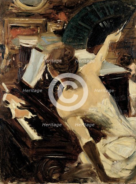 La cantante mondana, c1884. Creator: Boldini, Giovanni (1842-1931).