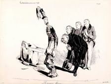 La Caricature (Journal) N.218. La Première Blessure, 1835. Creator: Honore Daumier