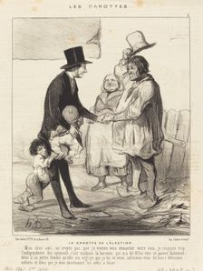 La carotte de l'élection, 1844. Creator: Honore Daumier