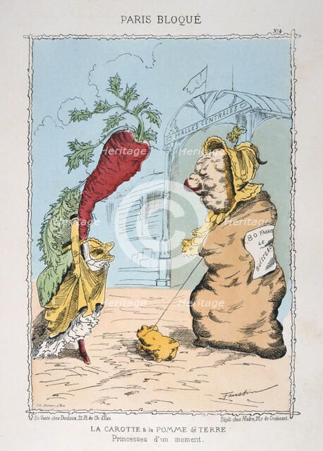 'La Carotte et la Pomme de Terre', 1870-1871. Artist: Anon