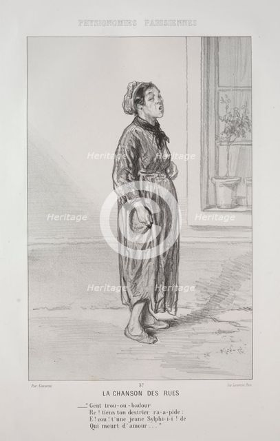 La Chanson des Rues. Creator: Paul Gavarni (French, 1804-1866).