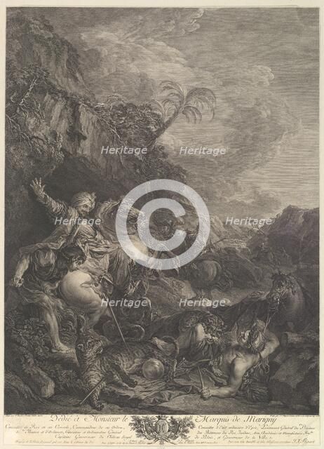 La Chasse au Tigre (The Tiger Chase), 18th century. Creator: Jean Jacques Flipart.