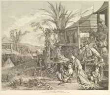 La Chasse Chinoise (The Chinese Hunt), from Chinoiseries, after 1743. Creator: Jacques Gabriel Huquier