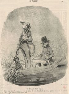 La chasse sur l'eau, 19th century. Creator: Honore Daumier