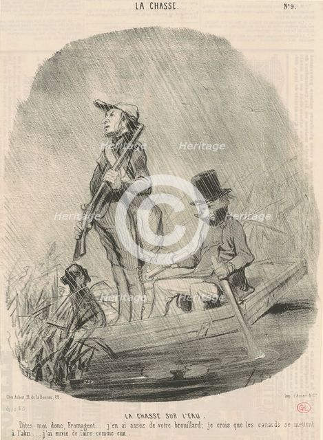 La chasse sur l'eau, 19th century. Creator: Honore Daumier.