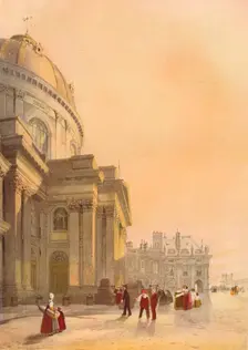 La Chapelle de l'Institut, Paris 1839. Artist: Thomas Shotter Boys