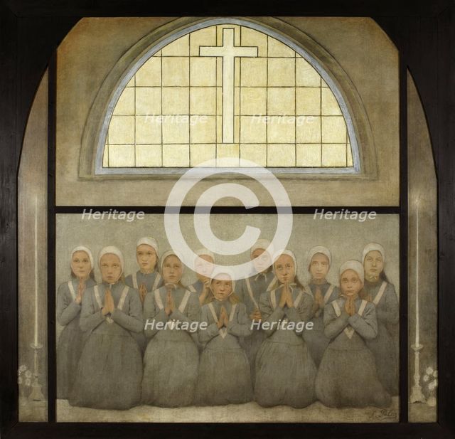 La chapelle : Les orphelines, c.1901. Creator: Fernand Pelez.