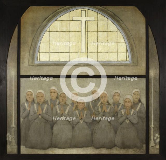 La chapelle : Les orphelines, c.1901. Creator: Fernand Pelez.