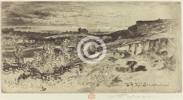 La Chapelle Saint-Michel à l'Estre (The Chapel Saint-Michel at l'Estre), 1881. Creator: Felix Hilaire Buhot.