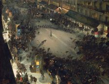 La Charge, boulevard Montmartre, 1902-1903. Creator: Devambez, André Victor Édouard (1867-1943)