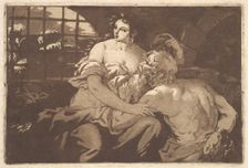 La charité romain (Roman Charity), in an album containing Recueil de Compositions par..., 1782-1821. Creator: Jean Jacques Lagrenee
