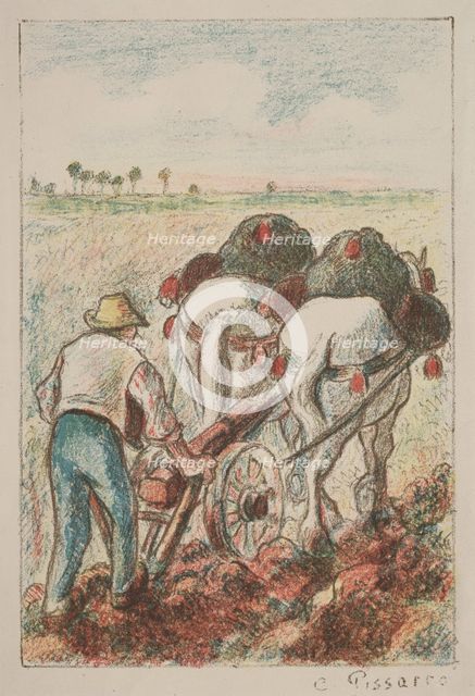 La Charrue, 1901. Creator: Camille Pissarro (French, 1830-1903).