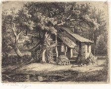 La chaumière au poirier (Cottage with Pear Tree), published 1849. Creator: Eugene Blery