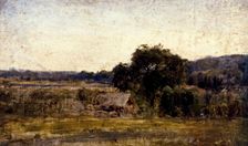 La chaumière, between 1850 and 1860. Creator: Felix Francois Georges Philibert Ziem