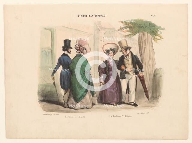 La Chaussée d'Antin / Le Faubourg St. Antoine, c.1820-c.1840. Creator: Anon.