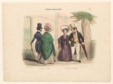 La Chaussée d'Antin / Le Faubourg St. Antoine, c.1820-c.1840. Creator: Anon