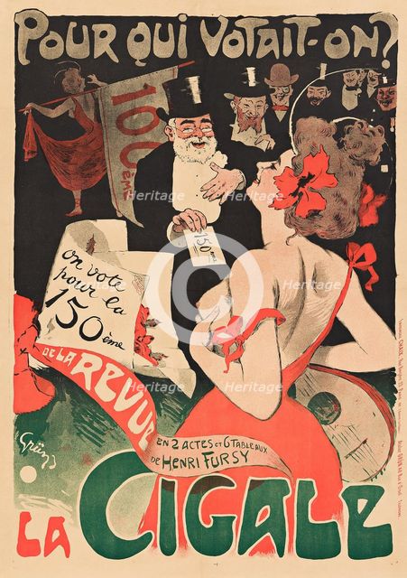 La Cigale, 1898. Creator: Jules Alexandre Grun.