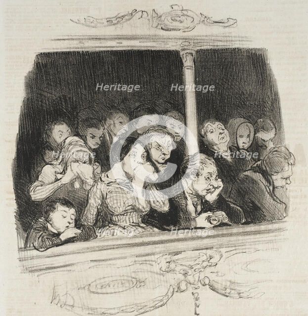 La Cinquième acte à la Gaîté, 1848. Creator: Honore Daumier.