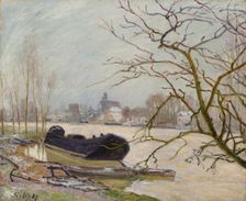 La Crue du Loing à Moret, 1889. Creator: Alfred Sisley