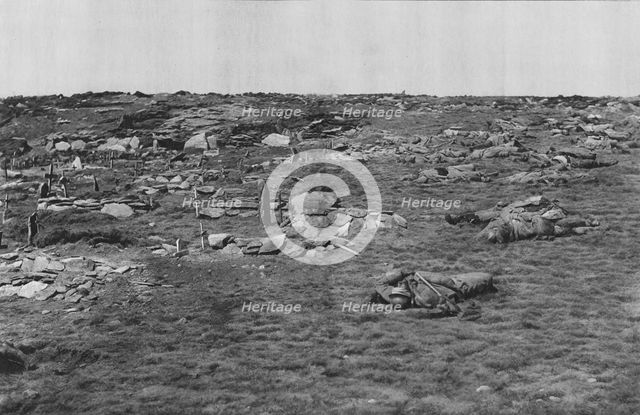 'La crete du Kaimaktchalan apres la victoire de la Troisieme armee Serbe', 1916. Creator: Vladimir Betzitch.
