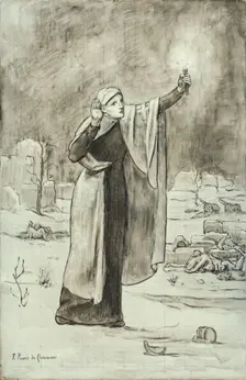 La Croix Rouge, c.1870. Creator: Pierre Puvis de Chavannes