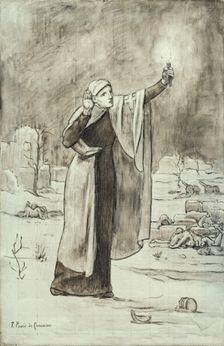 La Croix Rouge, c.1870. Creator: Pierre Puvis de Chavannes