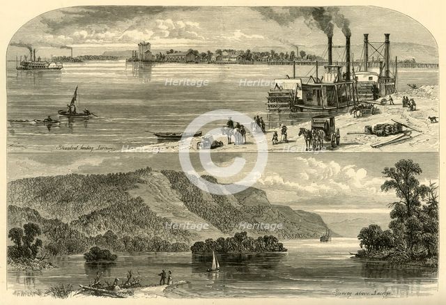 'La Crosse, and Scenery Above', 1874.  Creator: John J. Harley.