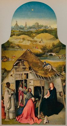 La Adoracion de Los Reyes (Adoration of the Magi), 1485-1500, (c1934). Artist: Hieronymus Bosch
