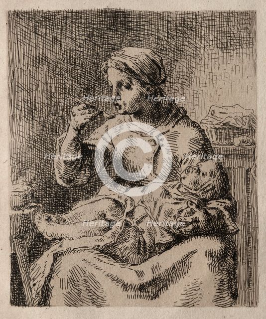 La Bouillée. Creator: Jean-François Millet (French, 1814-1875).