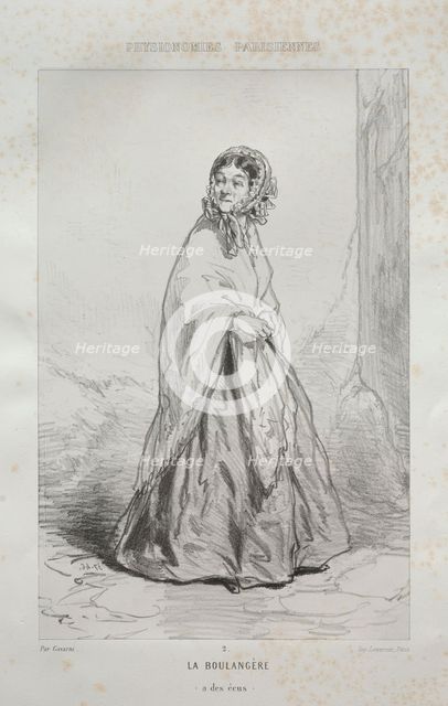 La Boulangère. Creator: Paul Gavarni (French, 1804-1866).