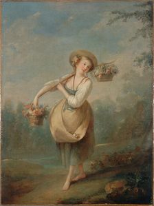 La Bouquetière. Creator: Jean Baptiste Marie Huet