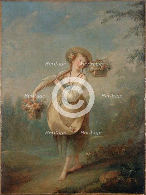 La Bouquetière. Creator: Jean Baptiste Marie Huet.