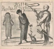 La bourse ou le knout!, 19th century. Creator: Honore Daumier