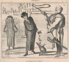 La bourse ou le knout!, 19th century. Creator: Honore Daumier