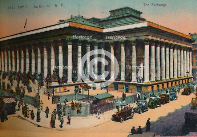 La Bourse, Paris, c1920. Artist: Unknown.