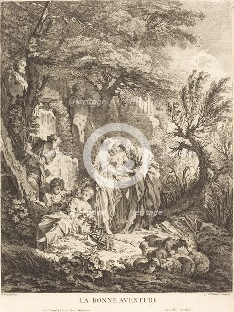 La Bonne Aventure, 1738. Creator: Pierre Alexandre Aveline.