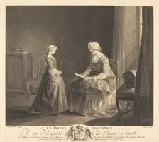 La Bonne education (The Good Education), 1757. Creator: Jacques Philippe Le Bas