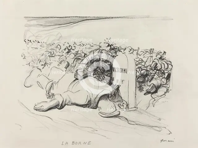 La Borne, Verdun, c. 1916. Creator: Jean Louis Forain.