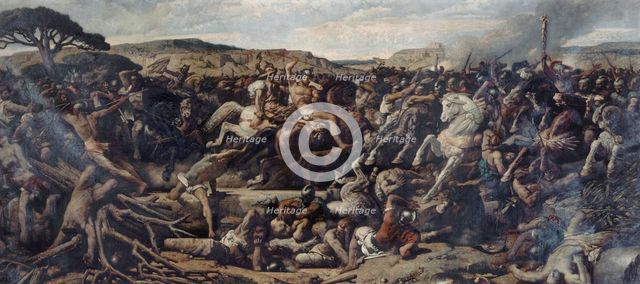 La bataille de Cannes, 1863. Creator: Francois-Nicolas Chifflart.