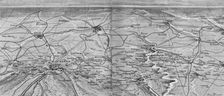 La Bataille de la Somme; Croquis perspectif du front d'artois Picardie et Santerre..., 1916. Creator: Unknown