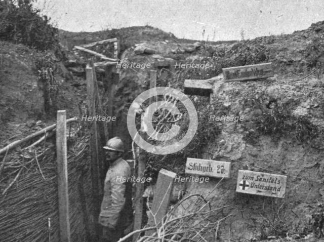 ''La Bataille de la Somme; ancienne tranchee allemands', 1916. Creator: Unknown.